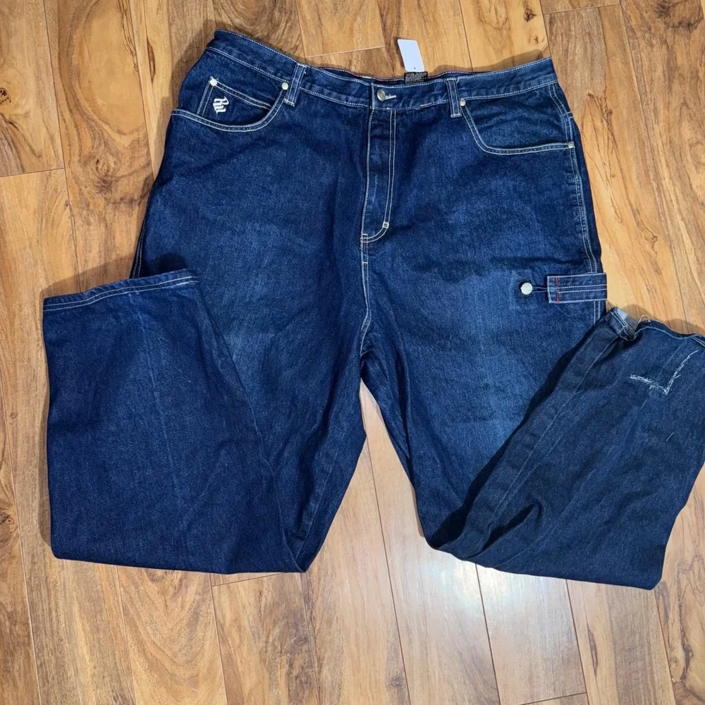 Rocawear vtg Mens Baggy Carpenter Jeans Denim Size 42x34 Y2K Hip Hop‎ Streetwear